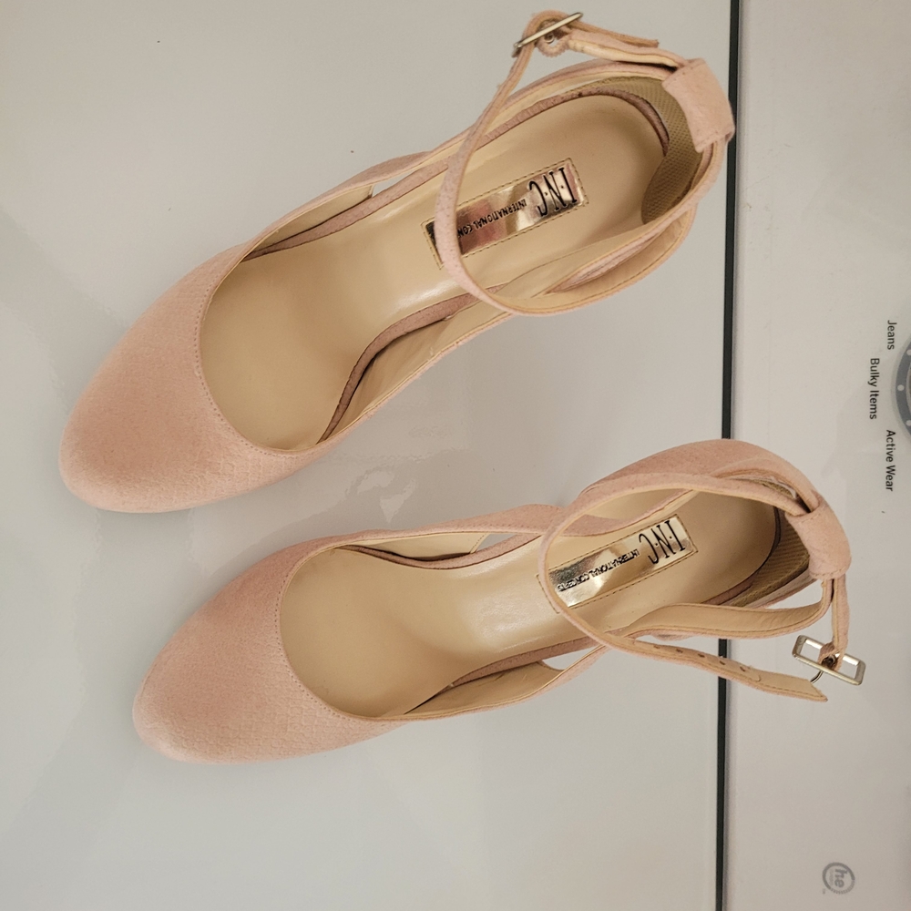 INC International Concepts Women's Pink Ankle Strap Heels